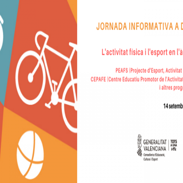 Jornadas informativas “La actividad física y el deporte en el ámbito escolar. PEAFS (Proyecto de Deporte, Actividad Física y Salud) en CEPAFE (Centro Educativo Promotor de la Actividad Física y el Deporte) y otros programas en centros.”